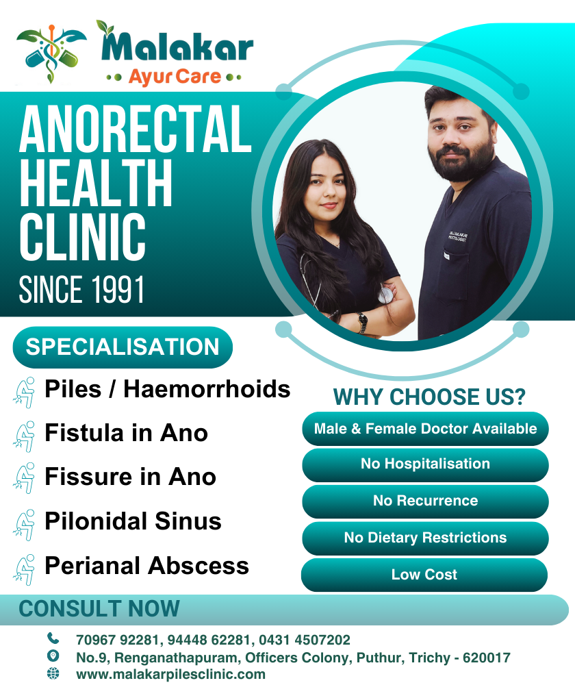 piles specialist in trichy
Malakar Ayur Care have ... main image