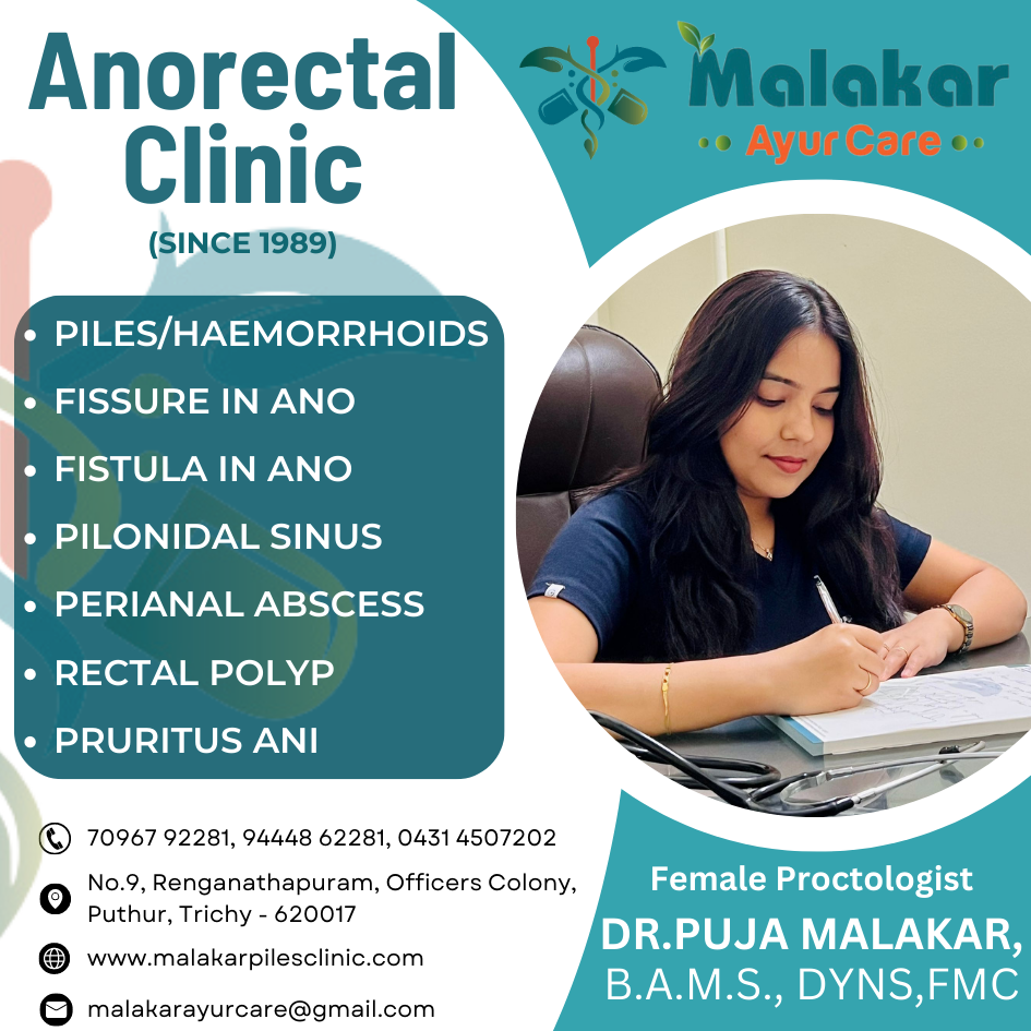 female piles doctor in trichy
Malakar Ayur Care wa... main image