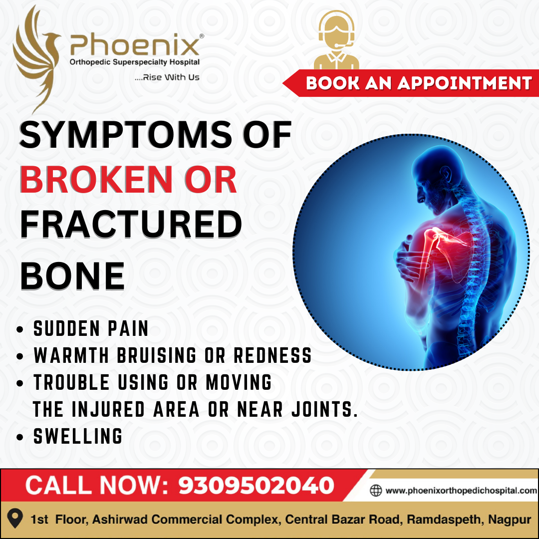 SYMPTOMS OF BROKEN OR FRACTURED BONE 1) SUDDEN ... main image