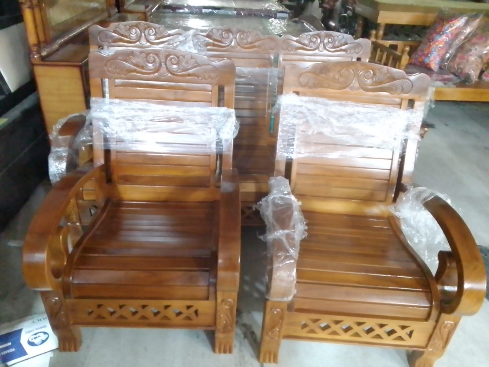 wooden sofa set in v Royal Furniture in Trichy, India