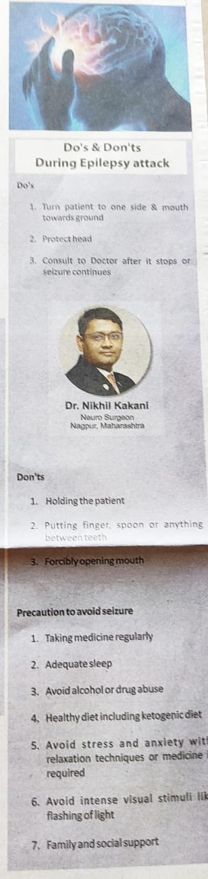 My article in Times of India on Epilepsy Convulsio... main image