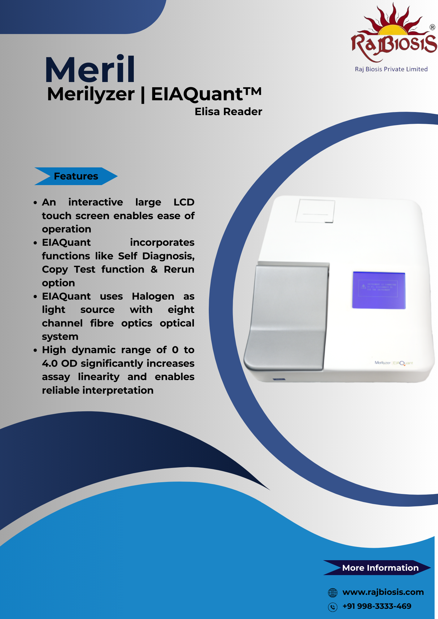 MerilMerilyzer | EIAQuant Elisa Reader :- Product  | Raj Biosis