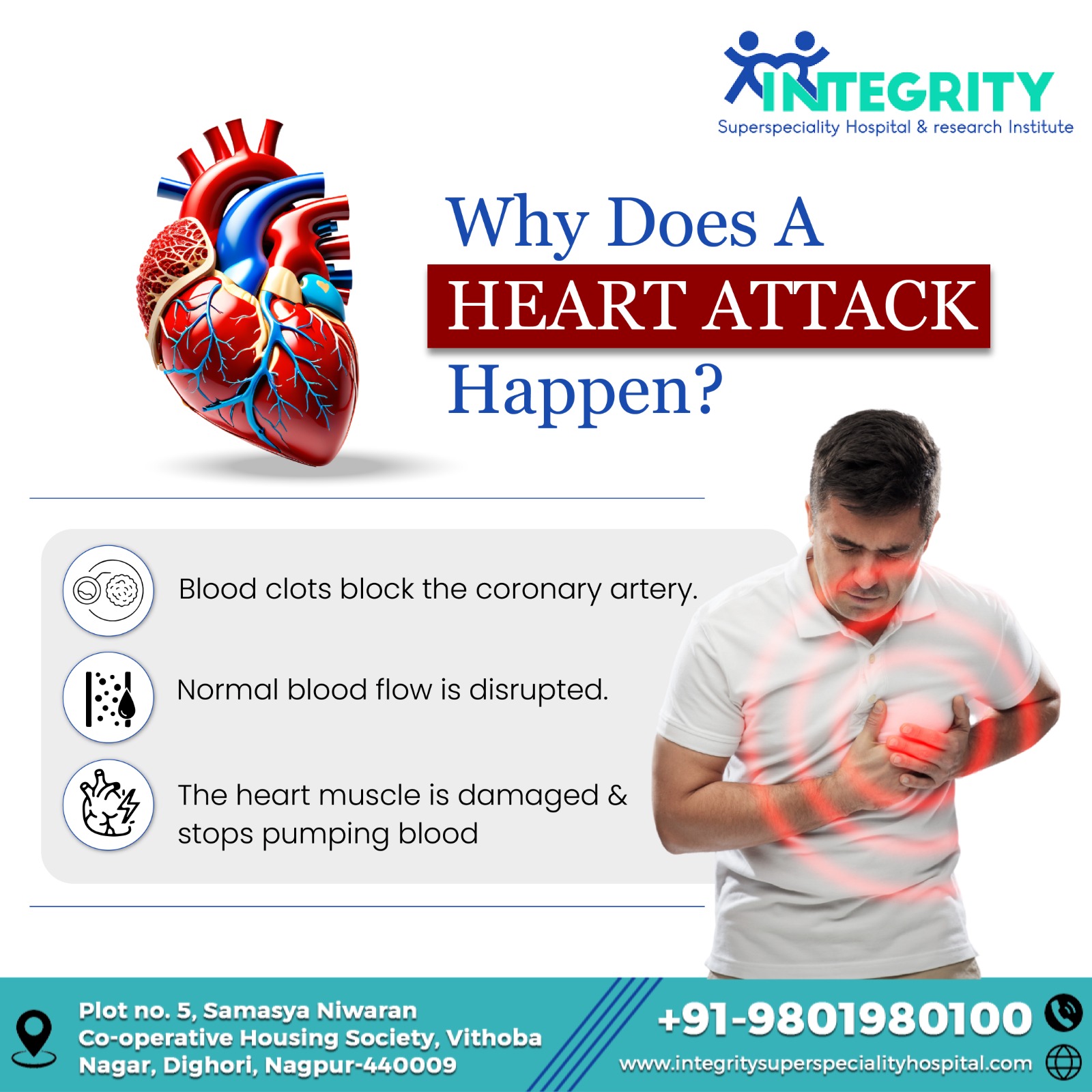 A heart attack, also known as a myocardial infa... main image