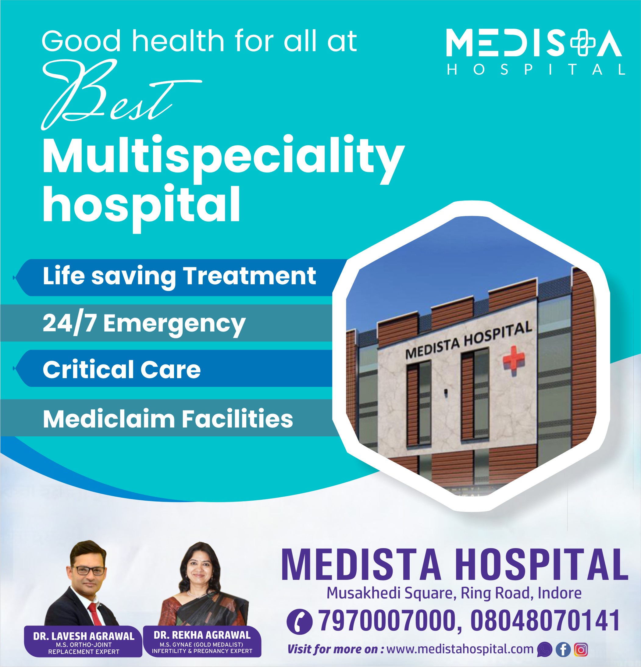 Best Multispeciality Hospital in Indore!
Medist... main image