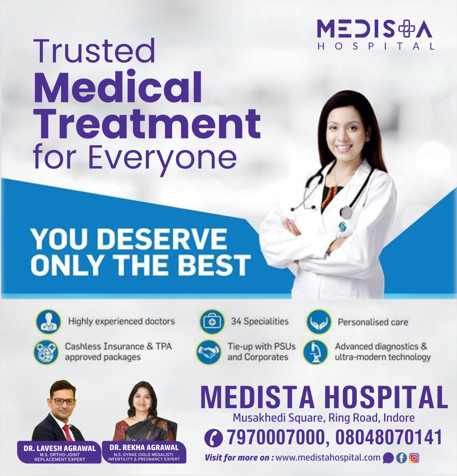 Best Medicat Treatment in Indore!
Medista Hospital... main image