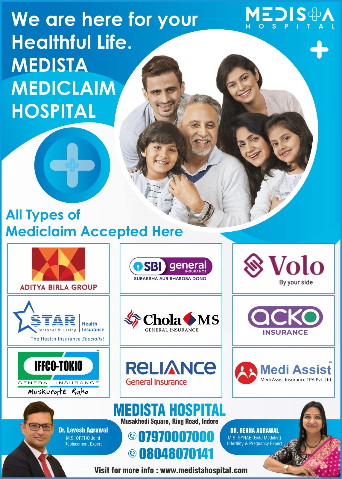 All Types of Mediclaim is accepted at Medista H... main image