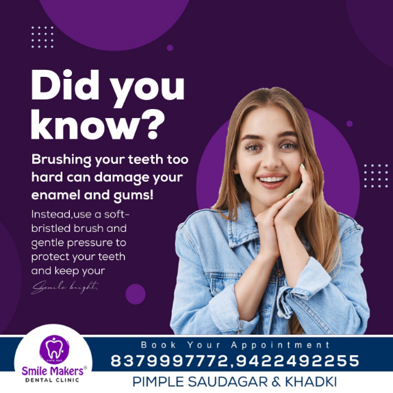 Did you know? Brushing your teeth too hard can ... main image