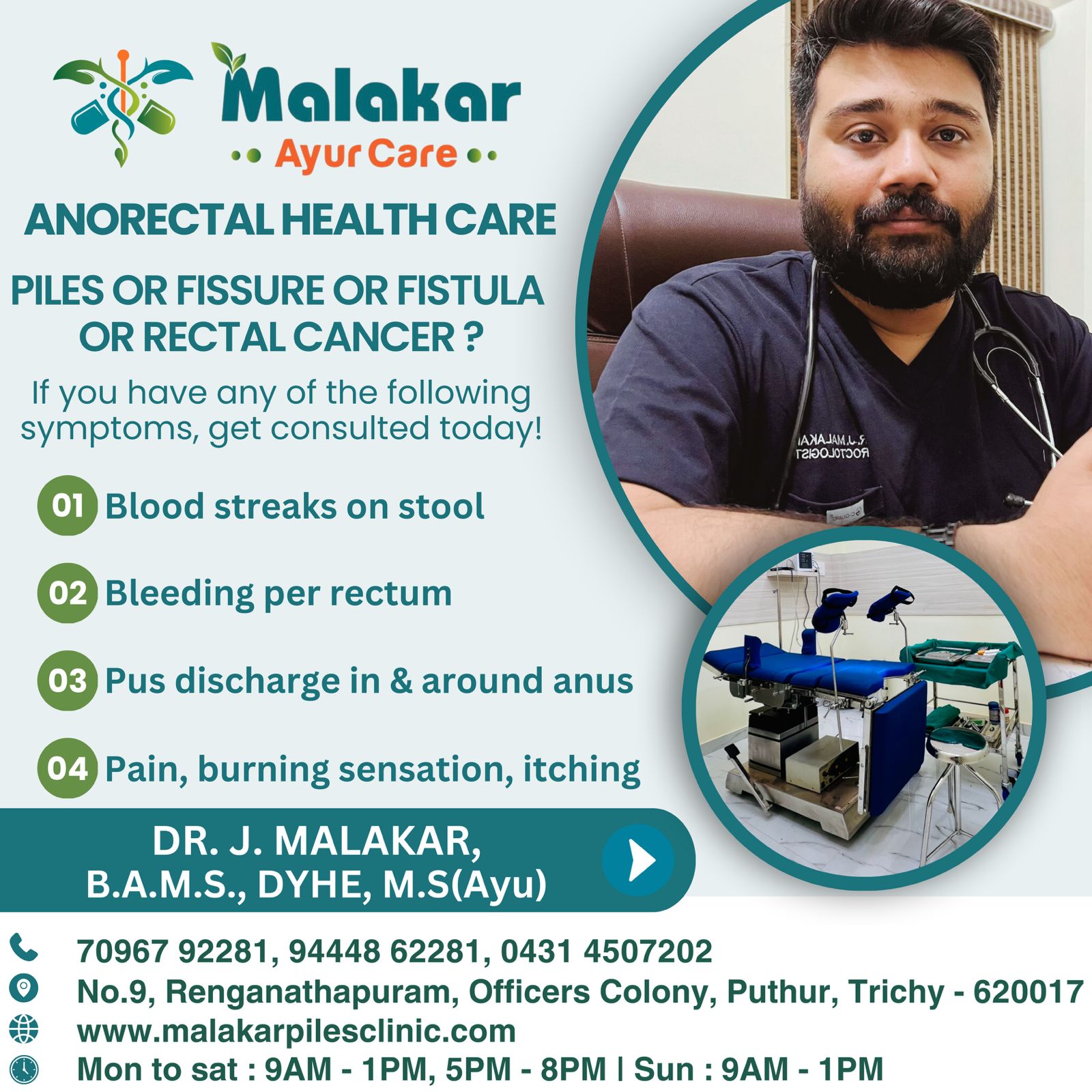 female piles doctor trichy
Malakar Ayur Care (MAC)... main image