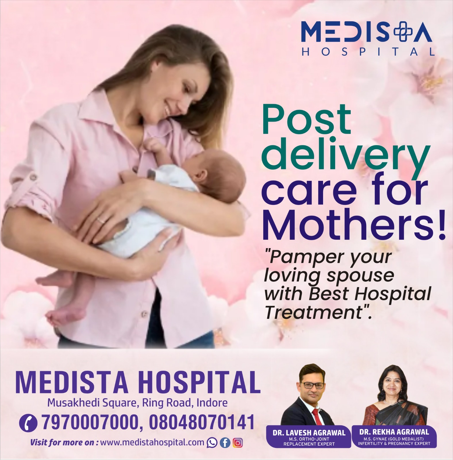 Best Post Delivery Care in Indore!
Medista Hospita... main image