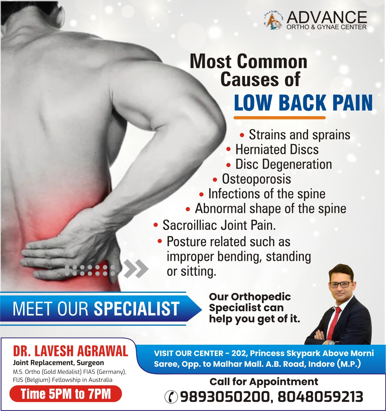 Best Orthopedic Doctor for Low Back Pain in Indore... main image