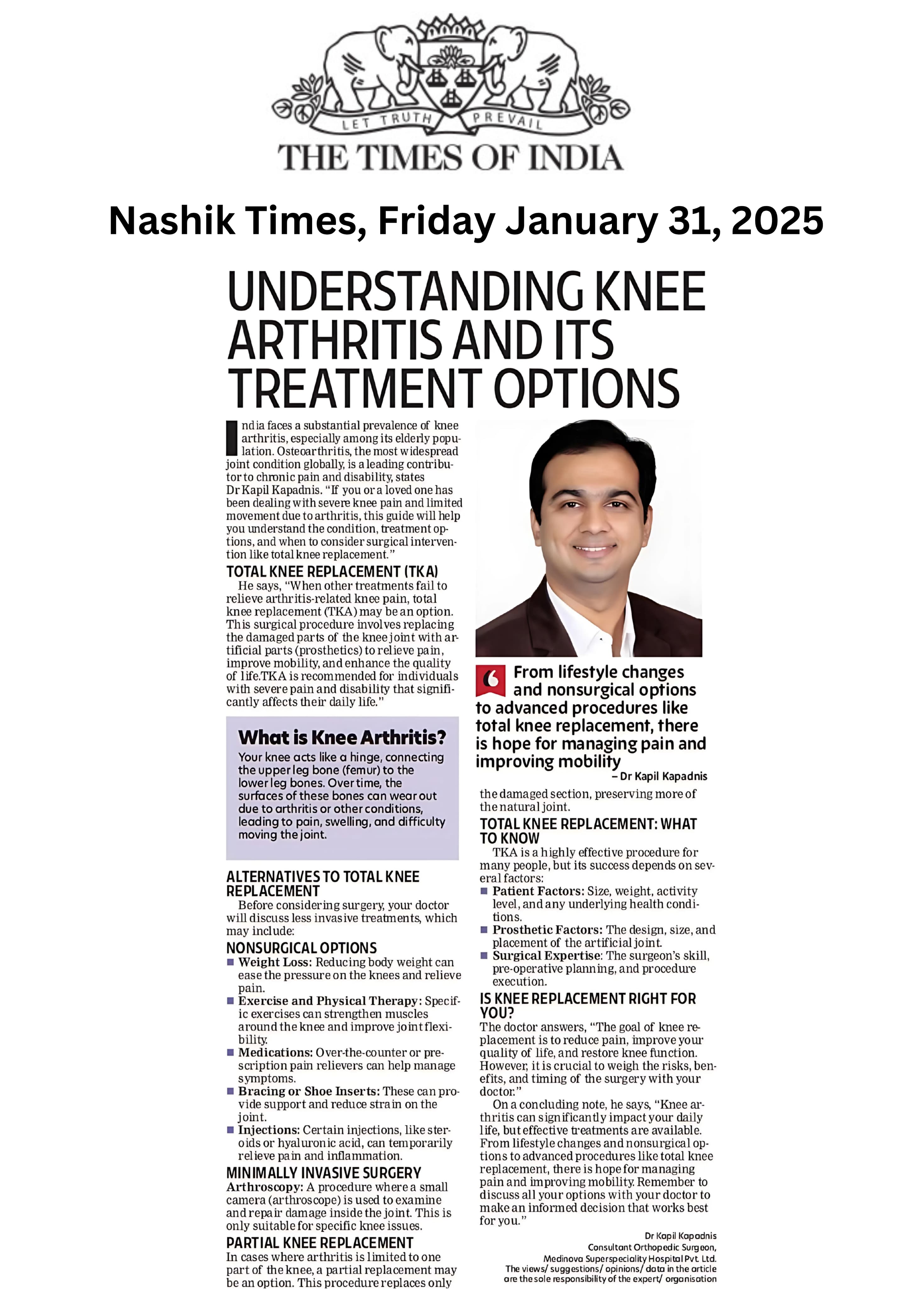 UNDERSTANDING KNEE ARTHRITIS AND ITS TREATMENT OPT... main image