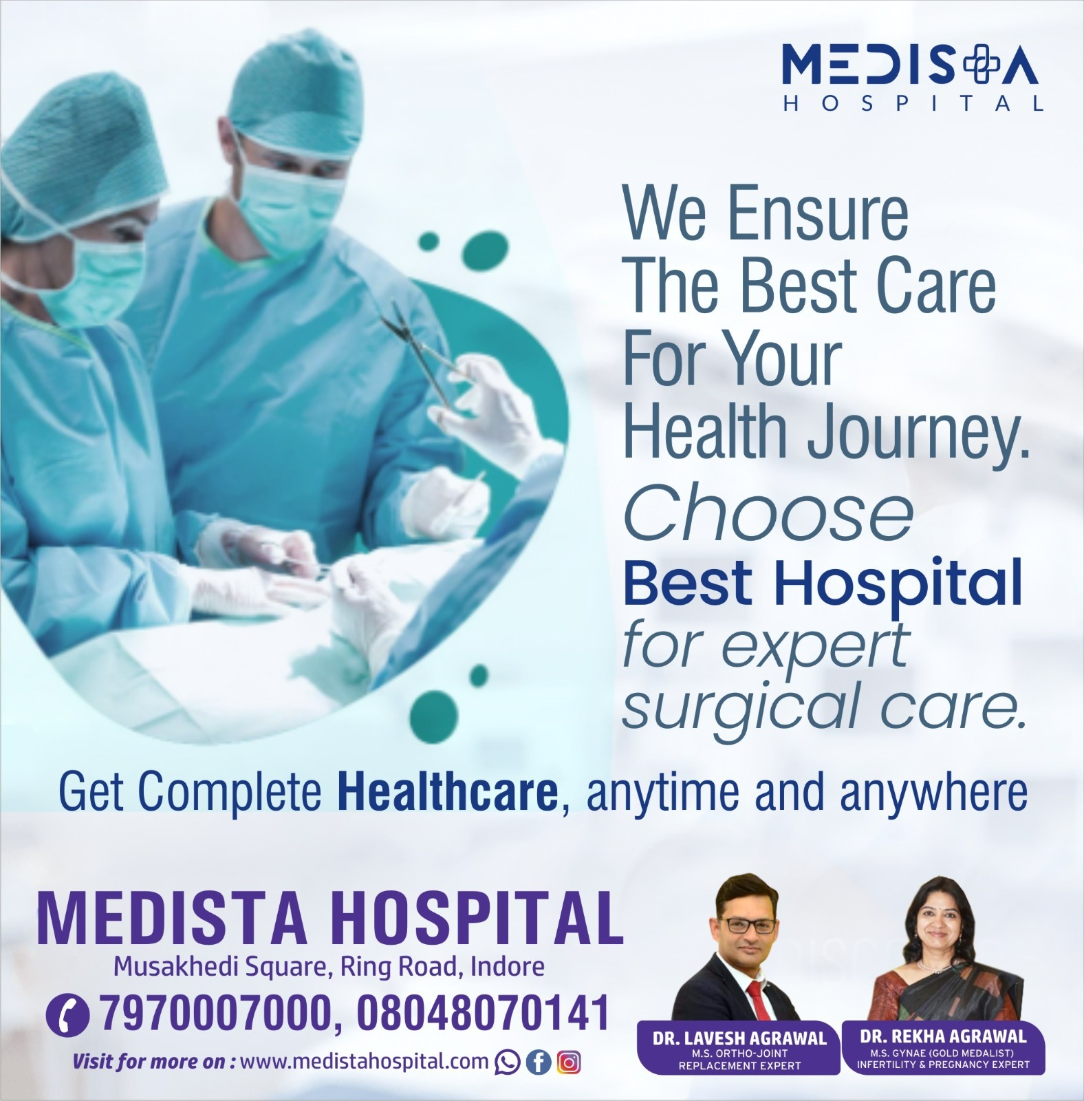 Expert Surgical Care at Medista Hospital, Indore

... main image