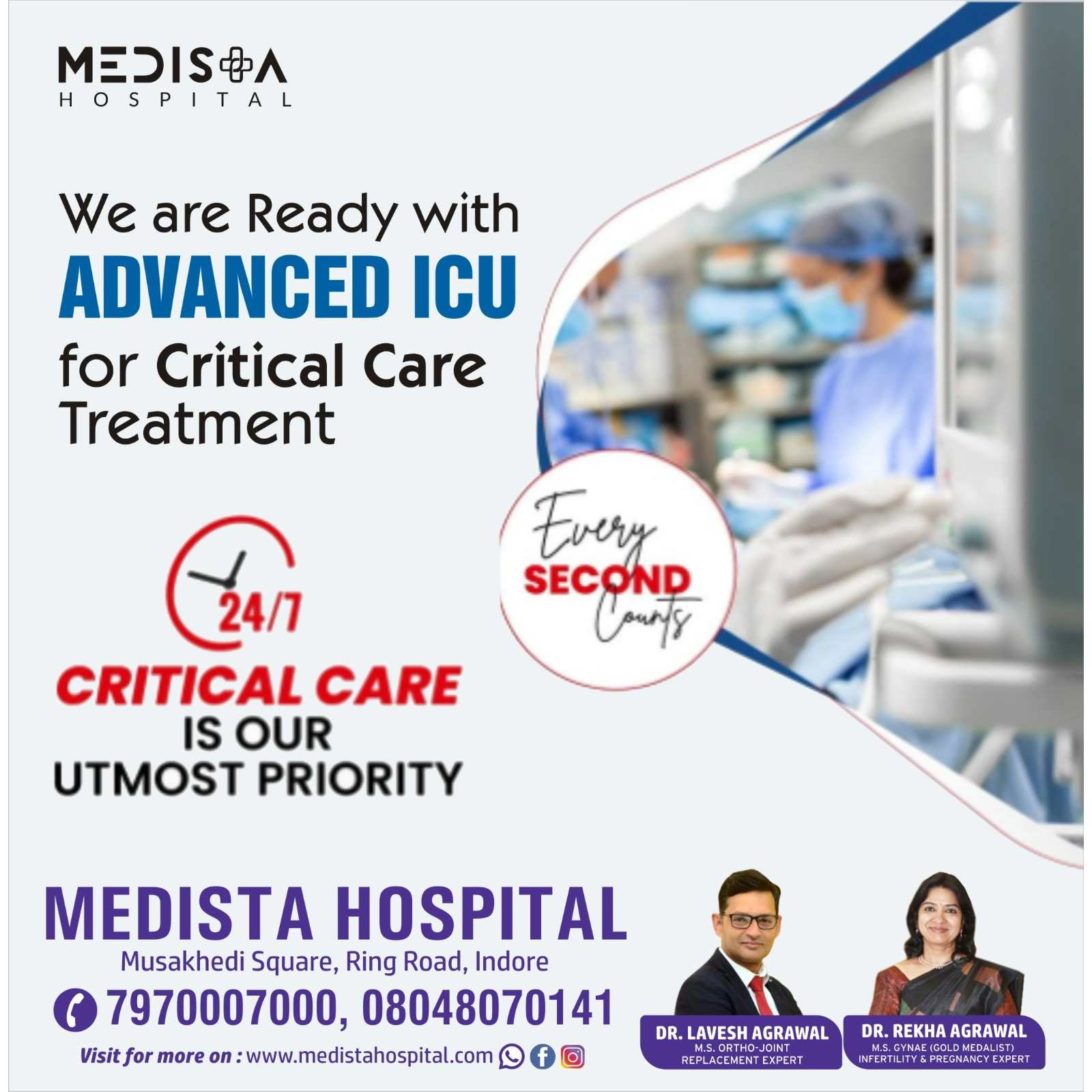 Best ICU Services in Indore!
For the best ICU serv... main image
