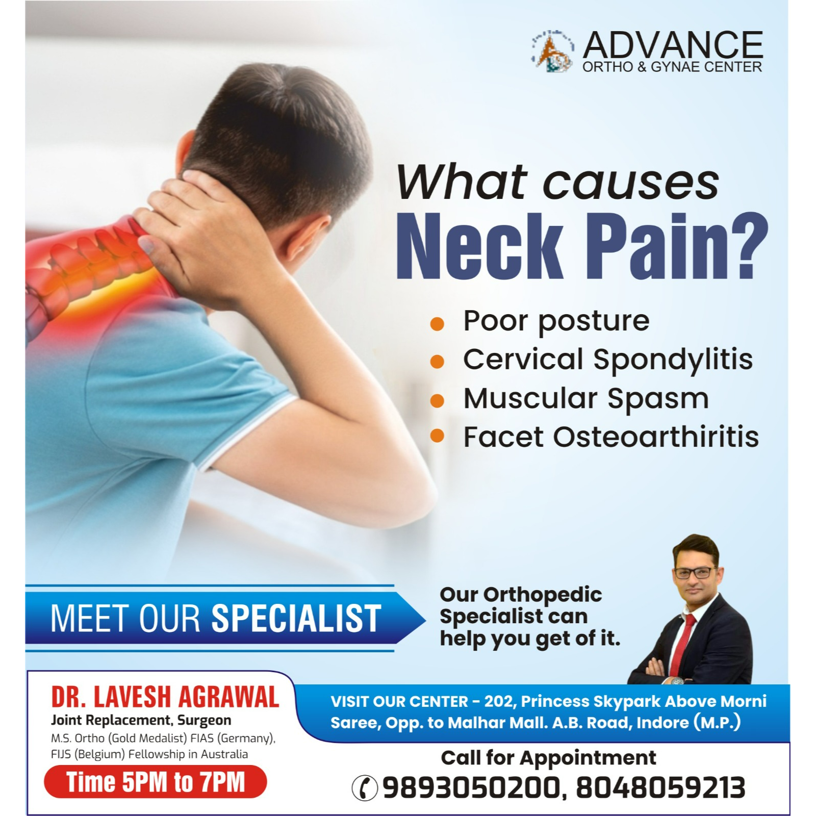 Best Orthopedic Specialist for Neck Pain in Indore... main image