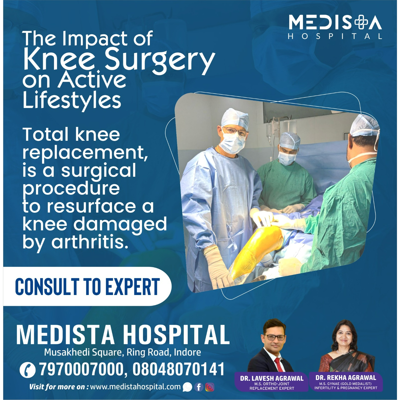 Knee Replacement Surgery at Medista Hospital in In... main image