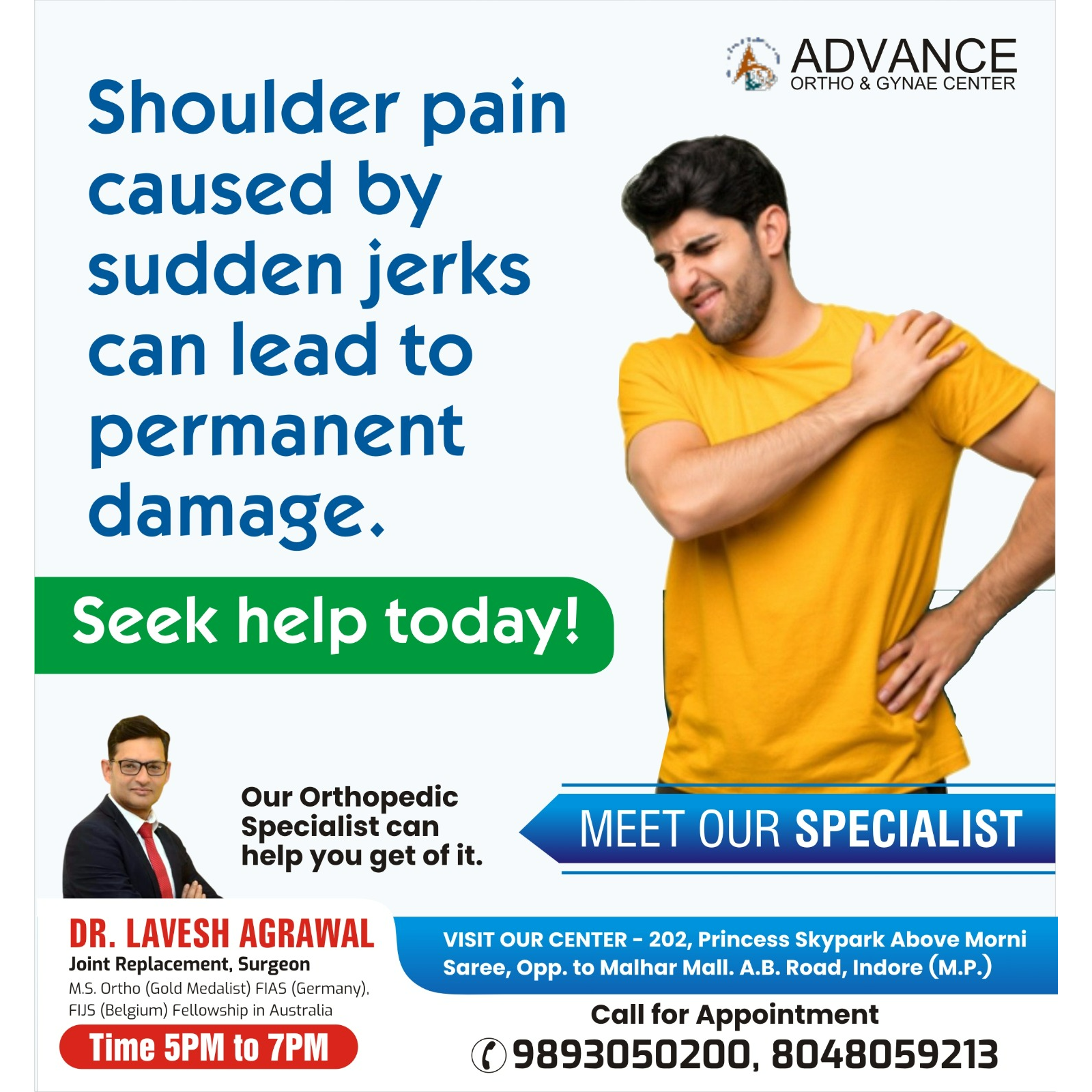 Best Doctor for Shoulder Pain in Indore!
Dr. Laves... main image
