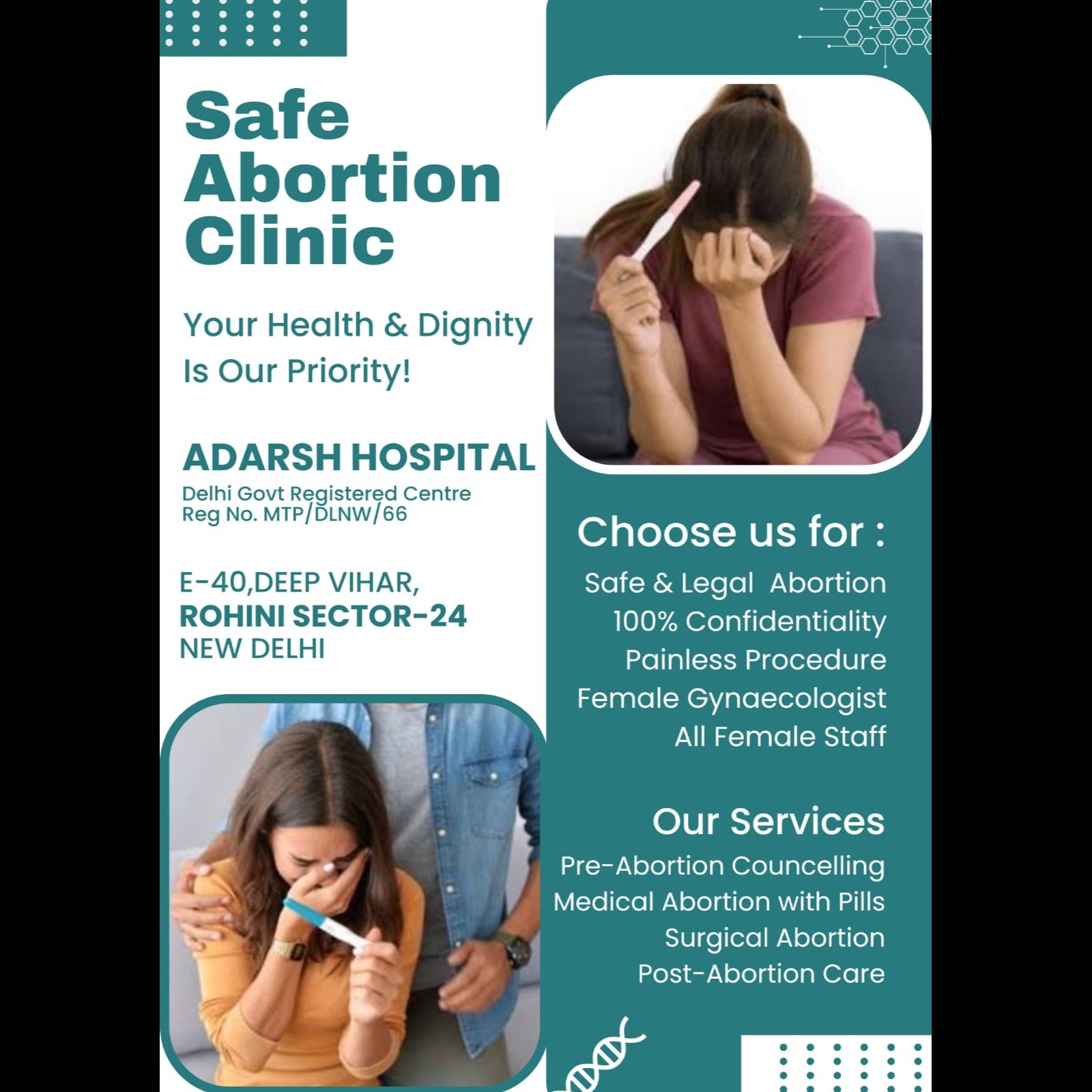 Govt. Approved MTP Center in Rohini |Best Abortion... main image