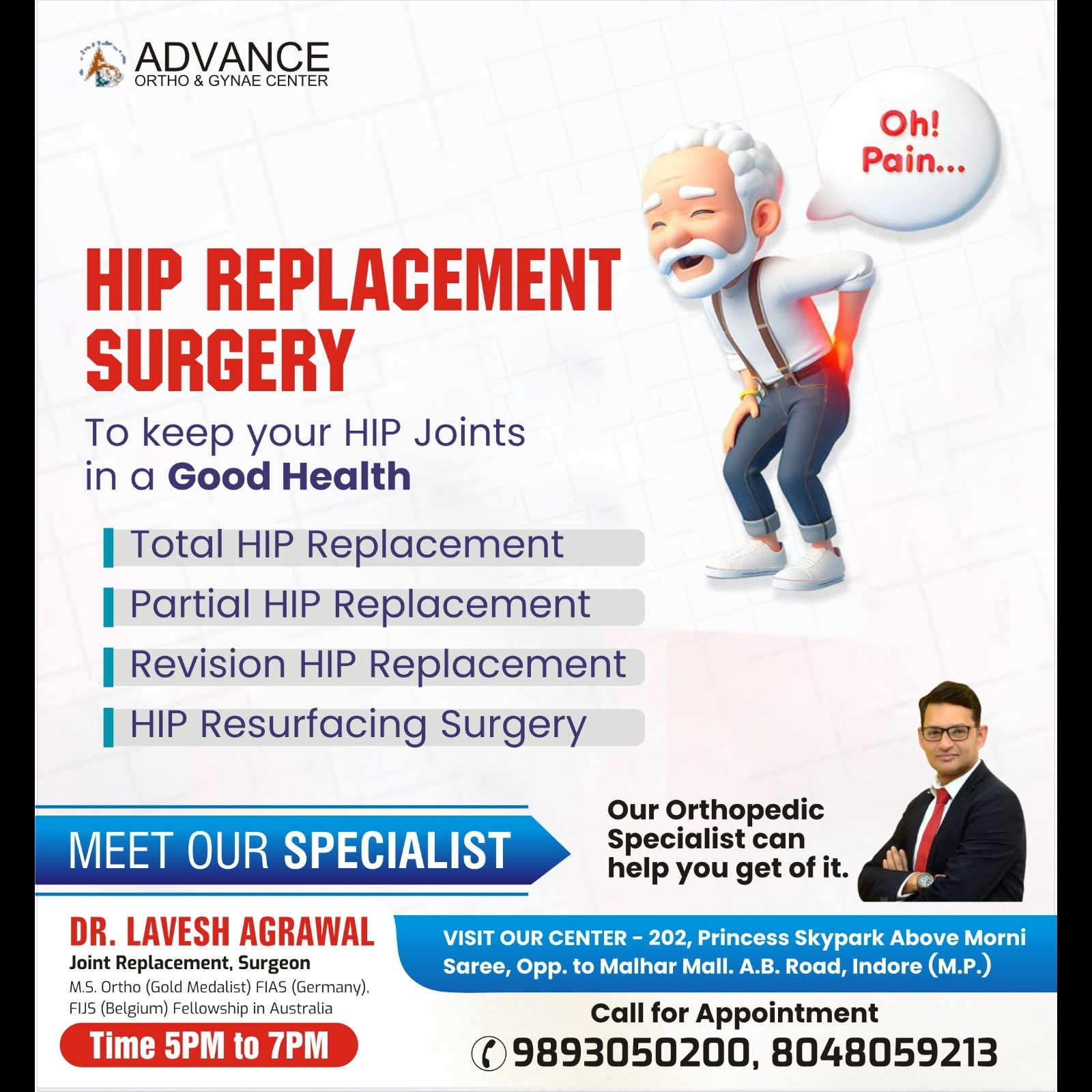 Best Hip Replacement Surgeon in Indore!
Dr. Lav... main image