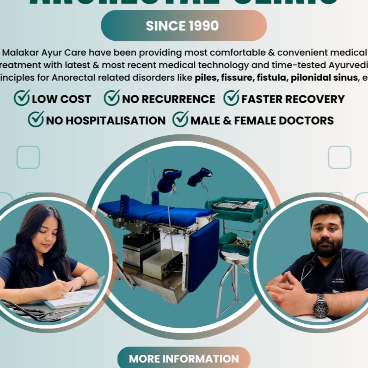 female doctor for piles fissure and fistula treatm... main image