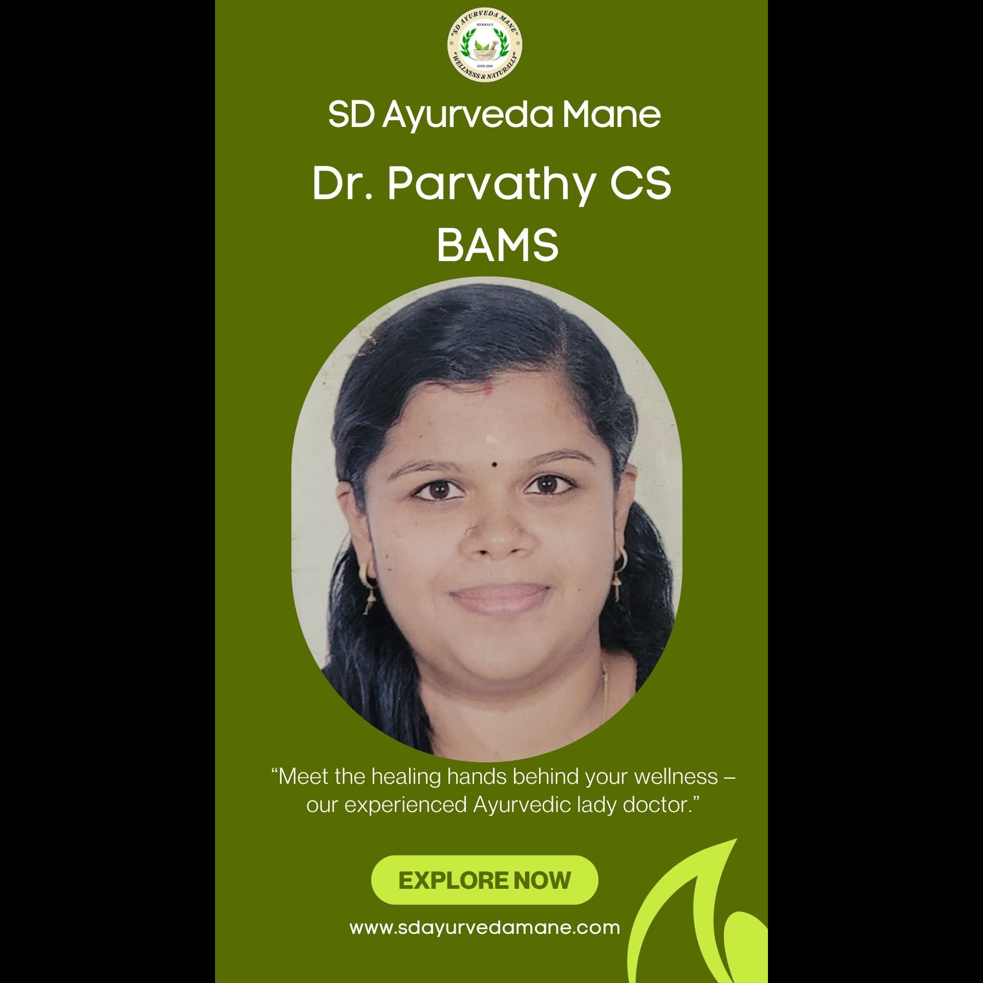 Dr. Parvathy C. S. – Senior Lady Ayurvedic Doctor ... main image