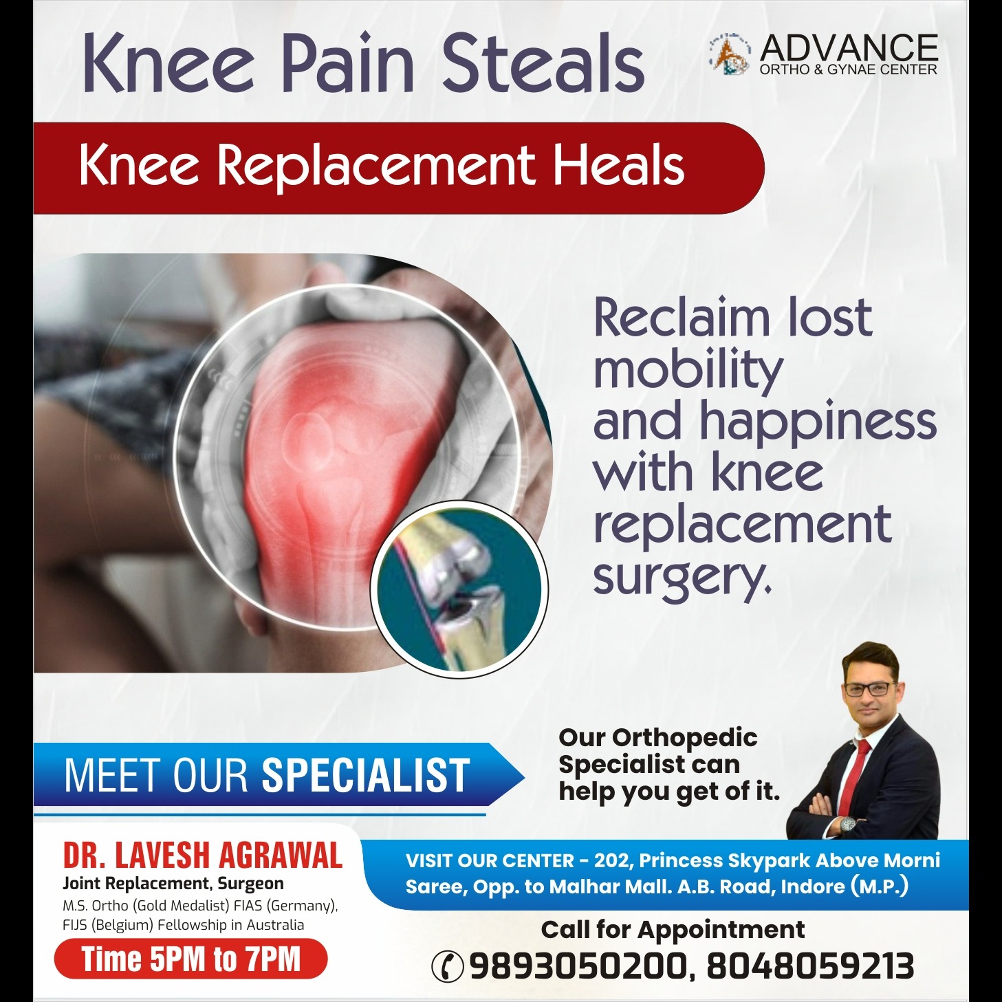 Best Knee Replacement Specialist in Indore!
Loo... main image