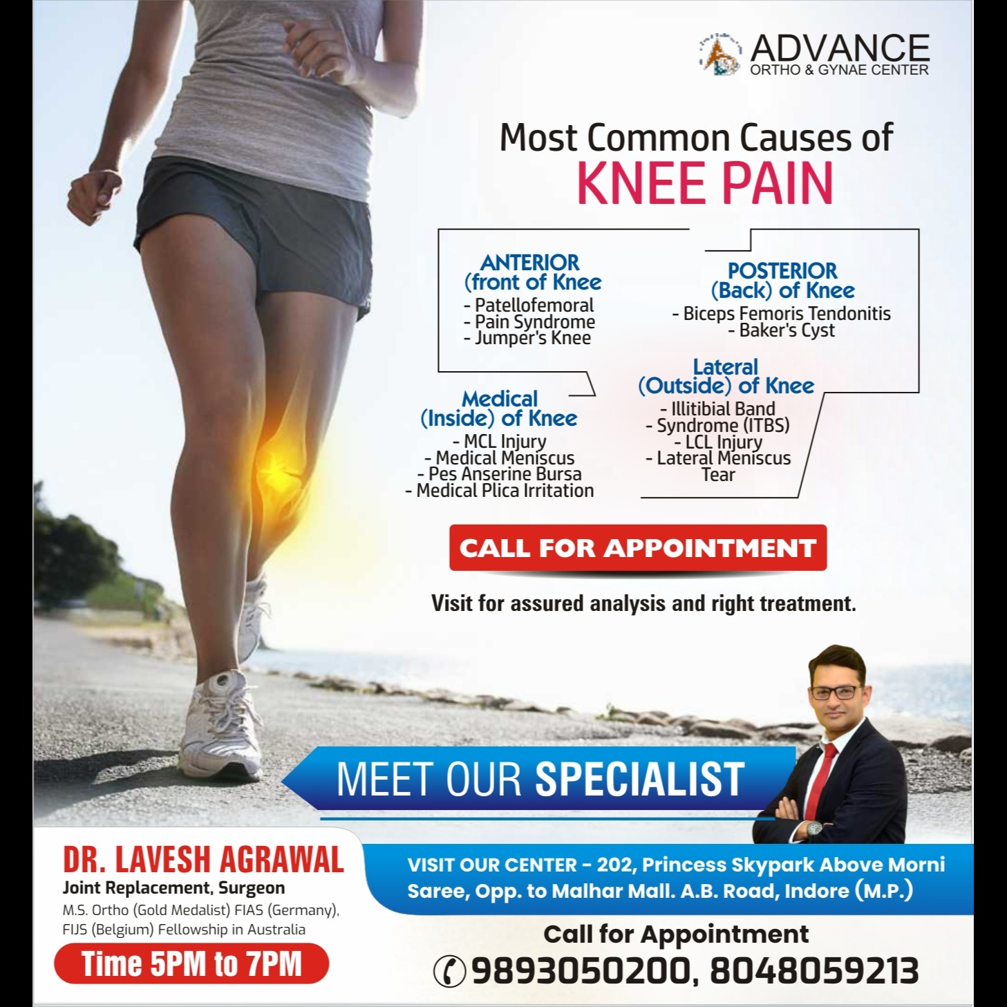 Best Knee Pain Specialist in Indore!
Dr. Lavesh Agrawal at Advance Ortho & Gynae Center is acclaimed... main image