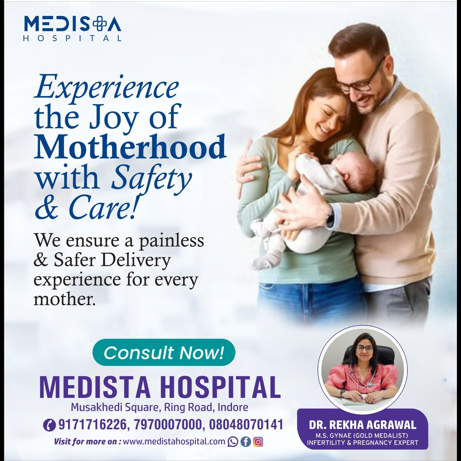 Best Pregnancy Care Services in Indore!
Medista Hospital in Indore offers exceptional pregnancy care... main image
