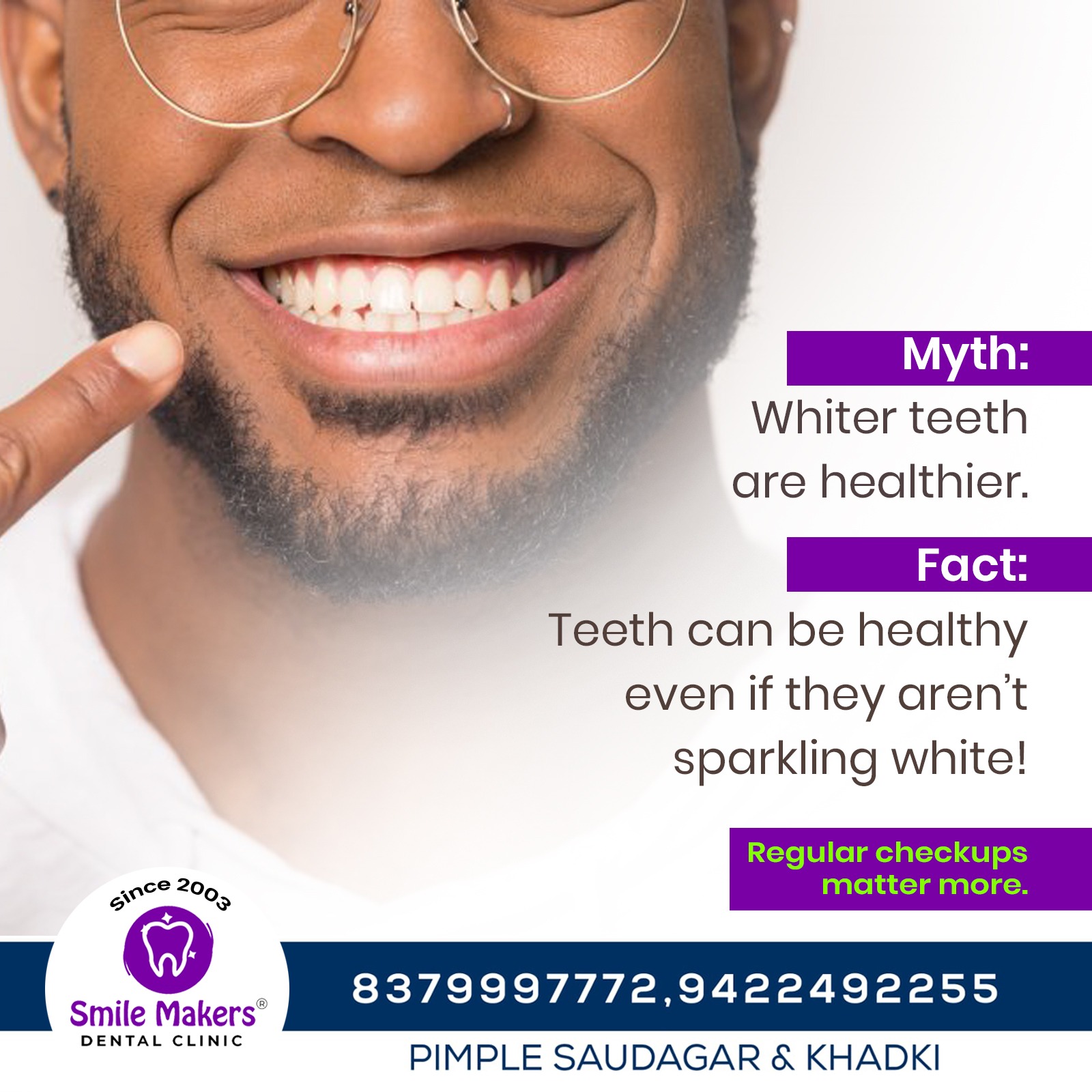 Best dental clinic in pimple saudagar !
White teeth don't always equal healthy teeth!

It’s about st... main image