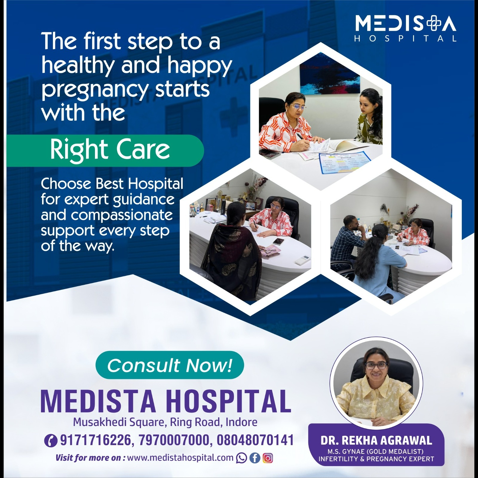 Best Pregnancy Care in Indore
Medista Hospital in Indore is celebrated for delivering the most comp... main image