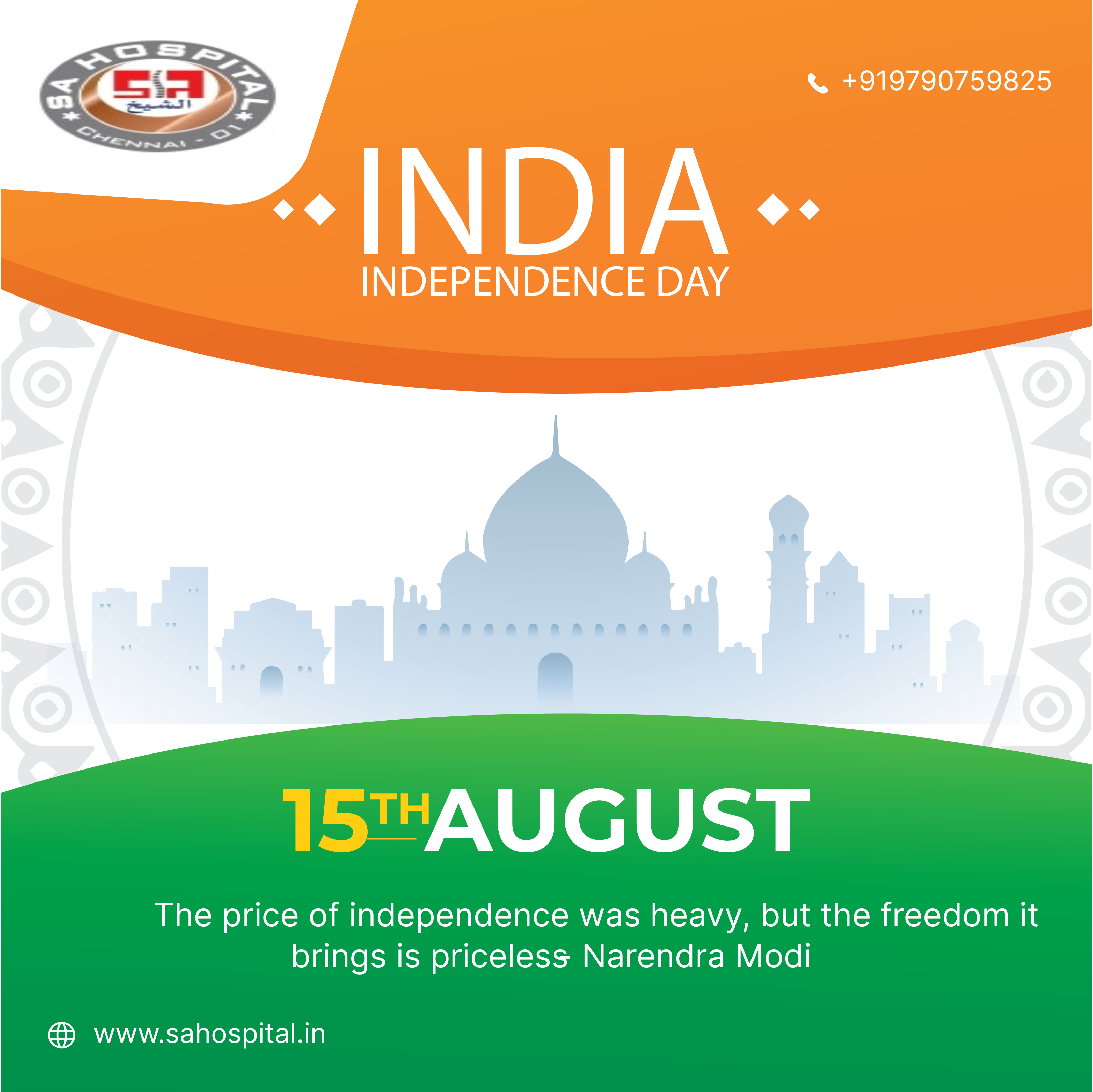 π βLetβs work together for a stronger, brighter, and united India.β Happy Independence Day!
#15Augu... main image