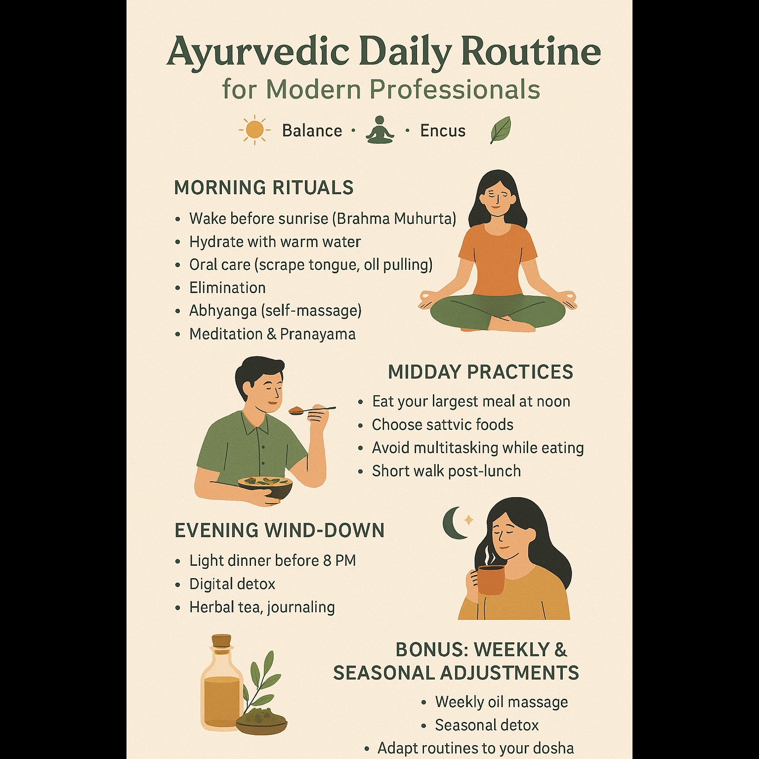 đż Ayurvedic Daily Routine for Modern Professionals: A Guide to Balance, Energy & Wellness          ... main image