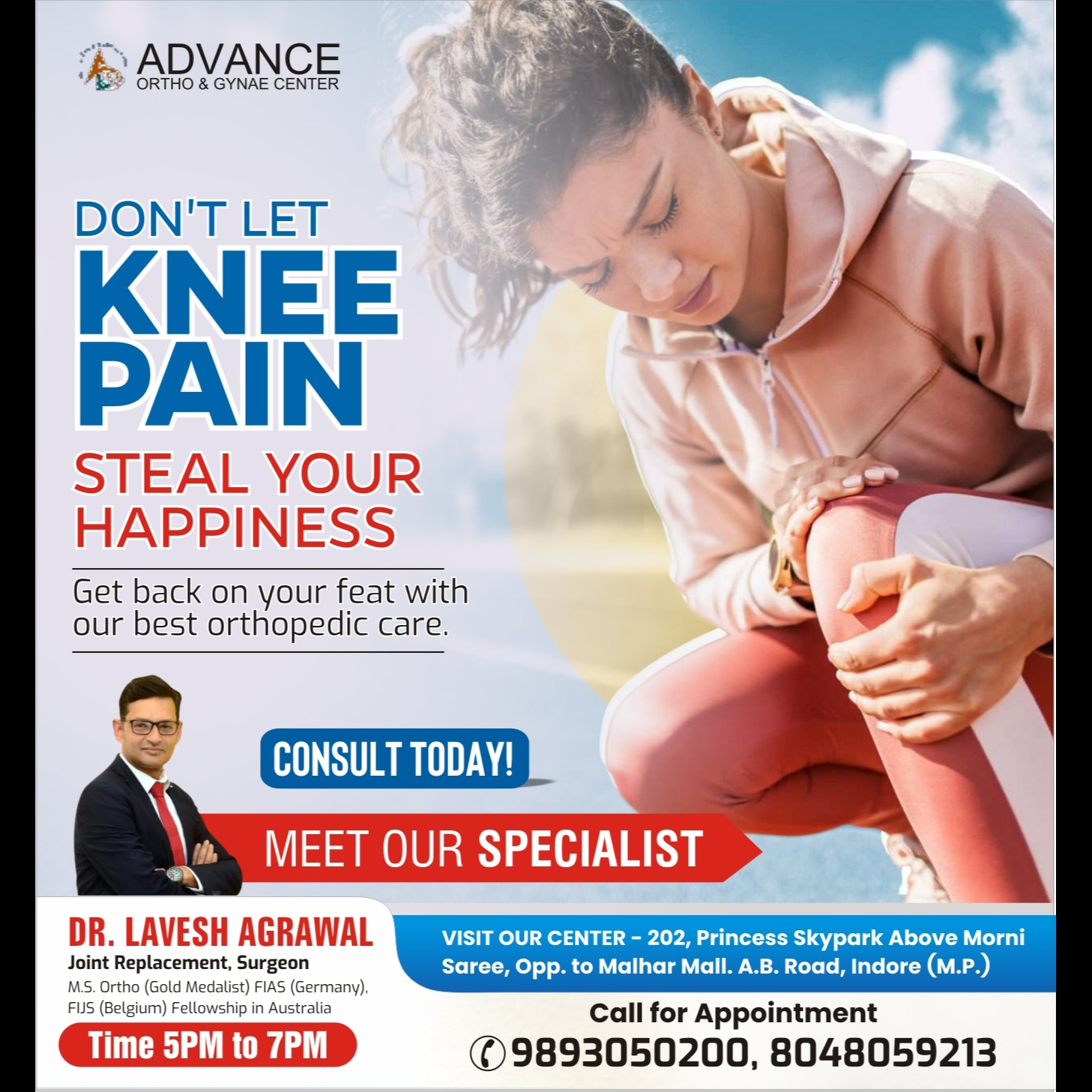 Best Knee Pain Specialist in Indore 
If you are suffering from knee pain, consult Dr. Lavesh Agrawal... main image