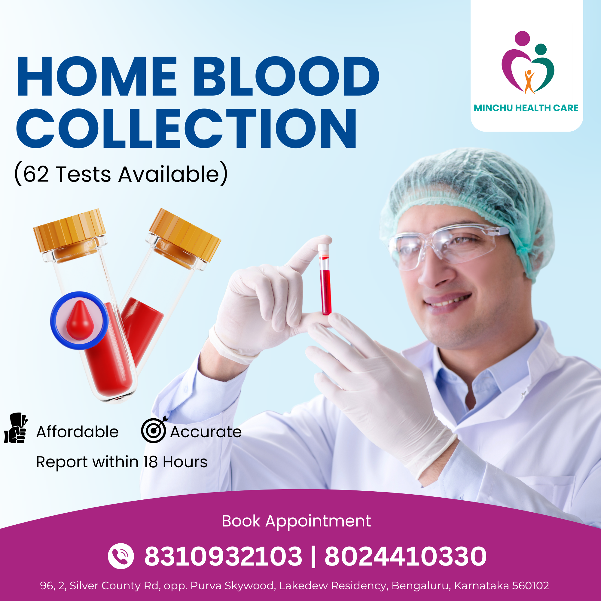 Home Blood Collection Near HSR layout main image
