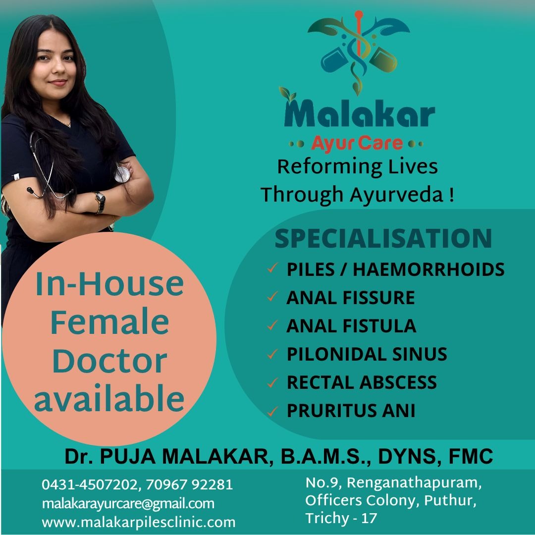 Top Fissure Clinic in Trichy malakar ayur care  main image