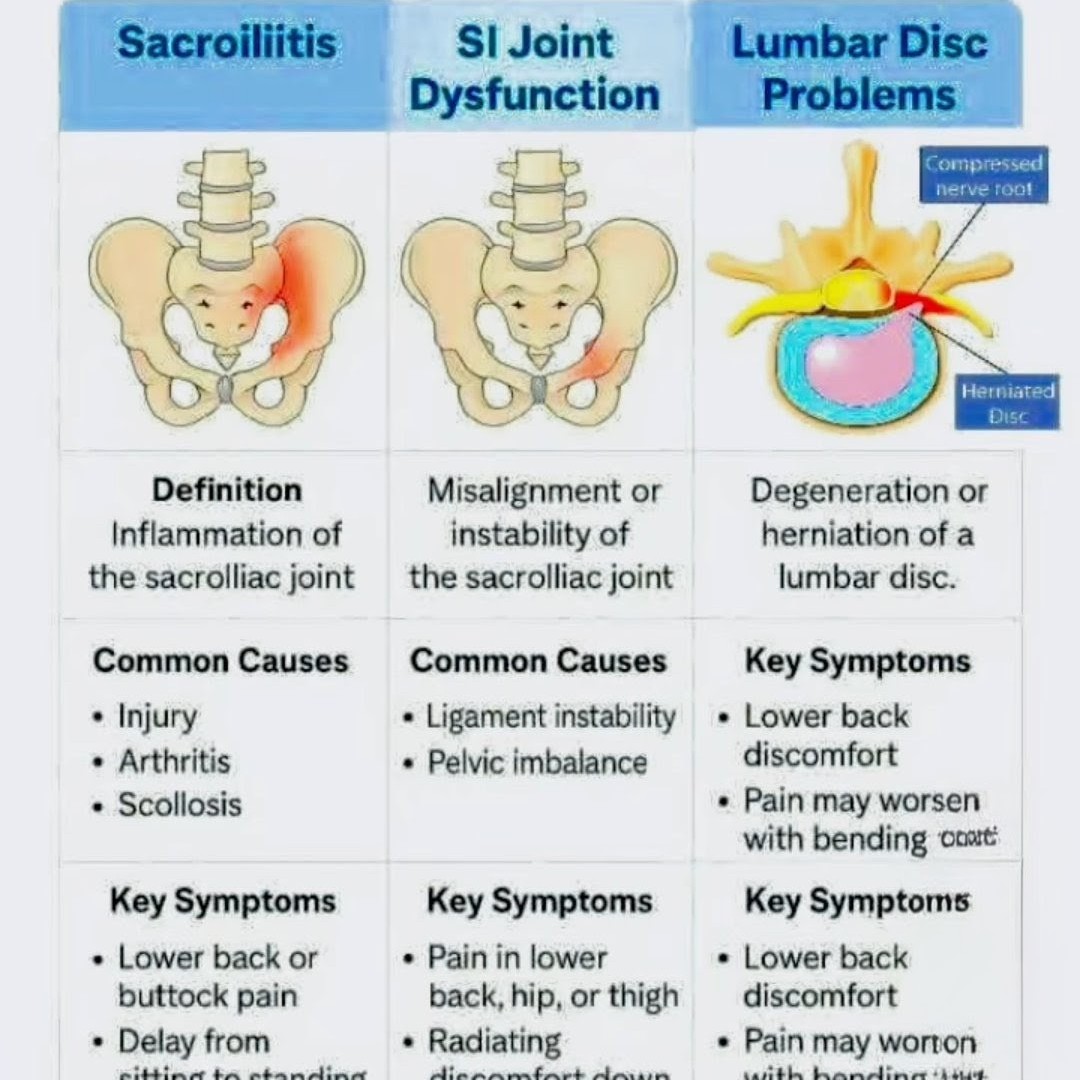 Sacroiliitis, SI Joint Dysfunction, Lumbar Disc Issues, and Physiotherapy Treatment at Sunshine Clin main image