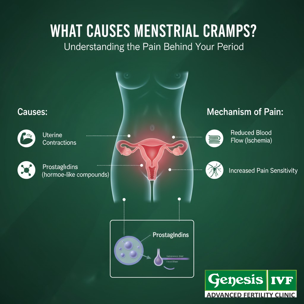 What Causes Menstrual Cramps? Understanding the Pain Behind Your Period - Genesis IVF main image