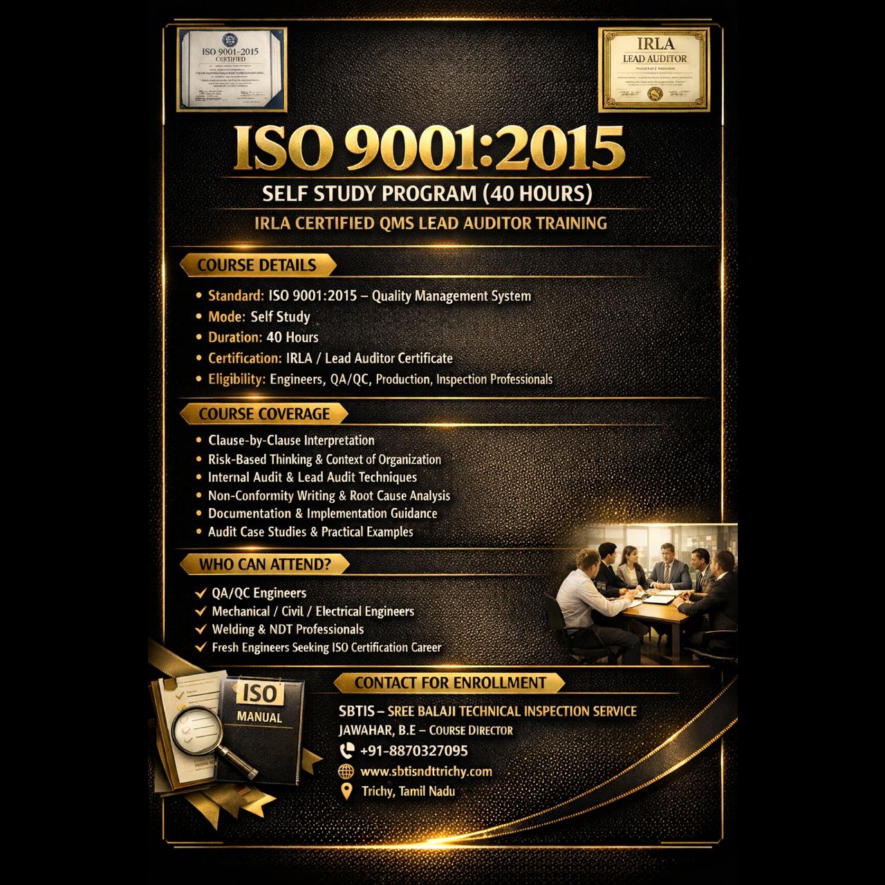 ISO 9001:2015 – Quality Management System (QMS) trichy | Sree Balaji ...