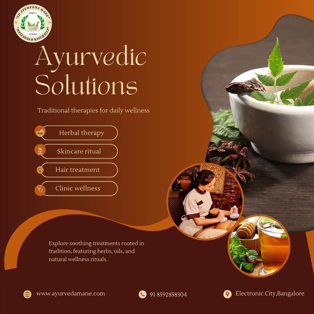 Looking for the Best Ayurveda Clinic in Electronic City or Begur? SD Ayurveda Mane offers Panchakarm... main image