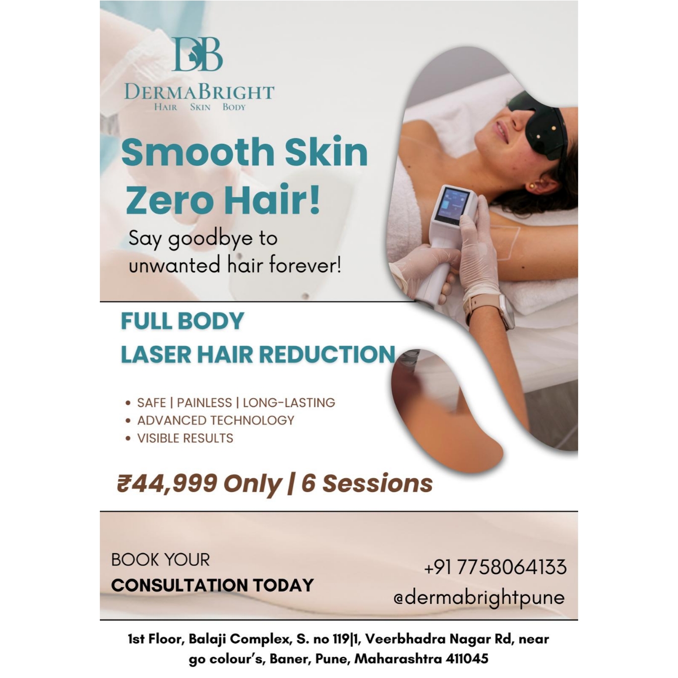 Full Body Laser Hair Reduction at just Rs 44,999 in Balewadi main image