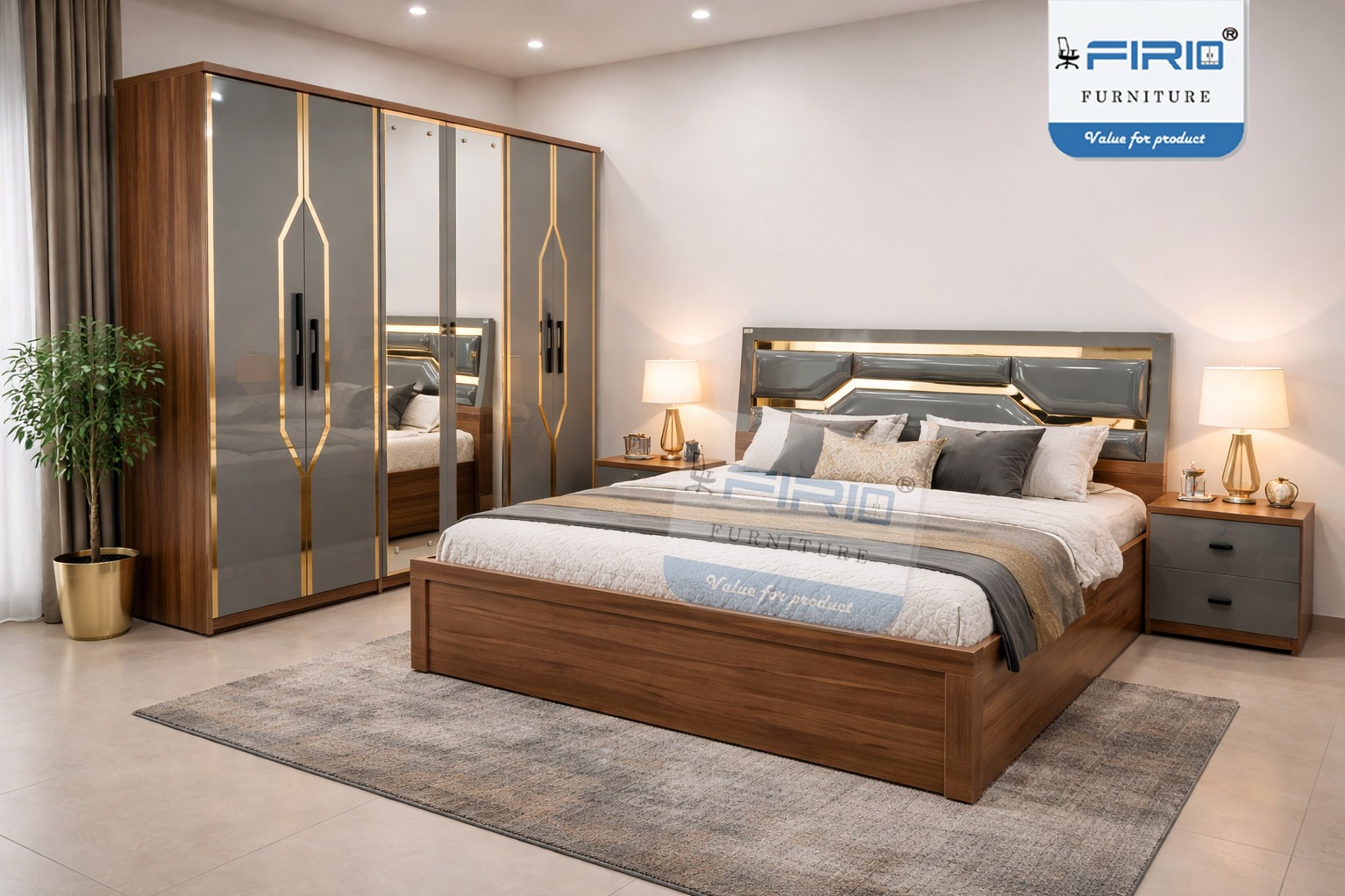 wooden bed