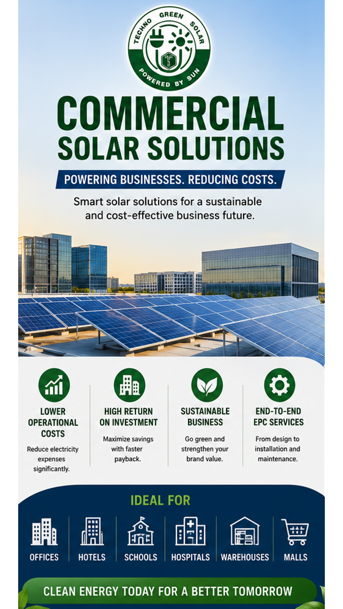 Commercial Solar Company in India | Techno Green Solar