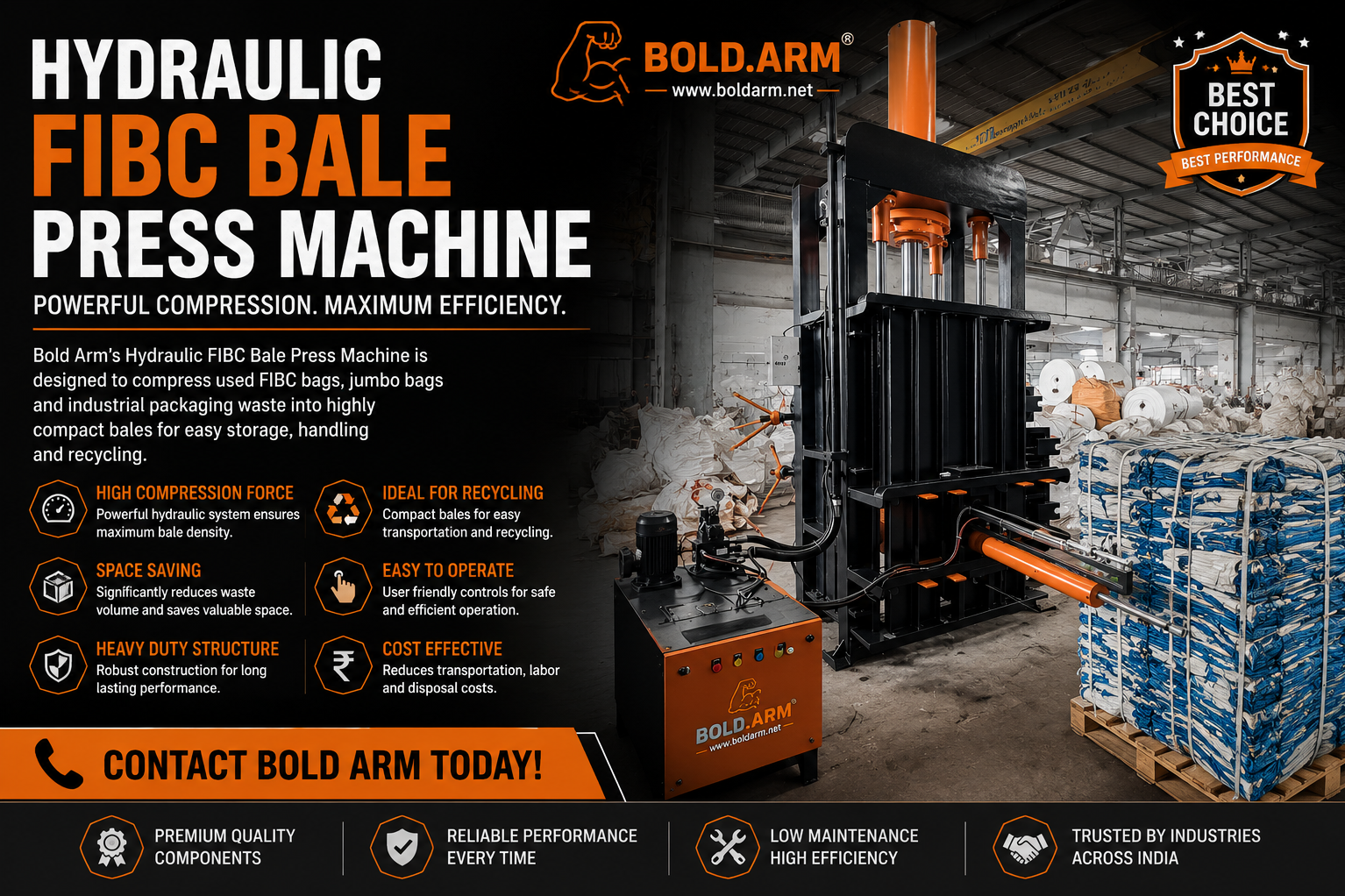 Hydraulic FIBC Bale Press Machine