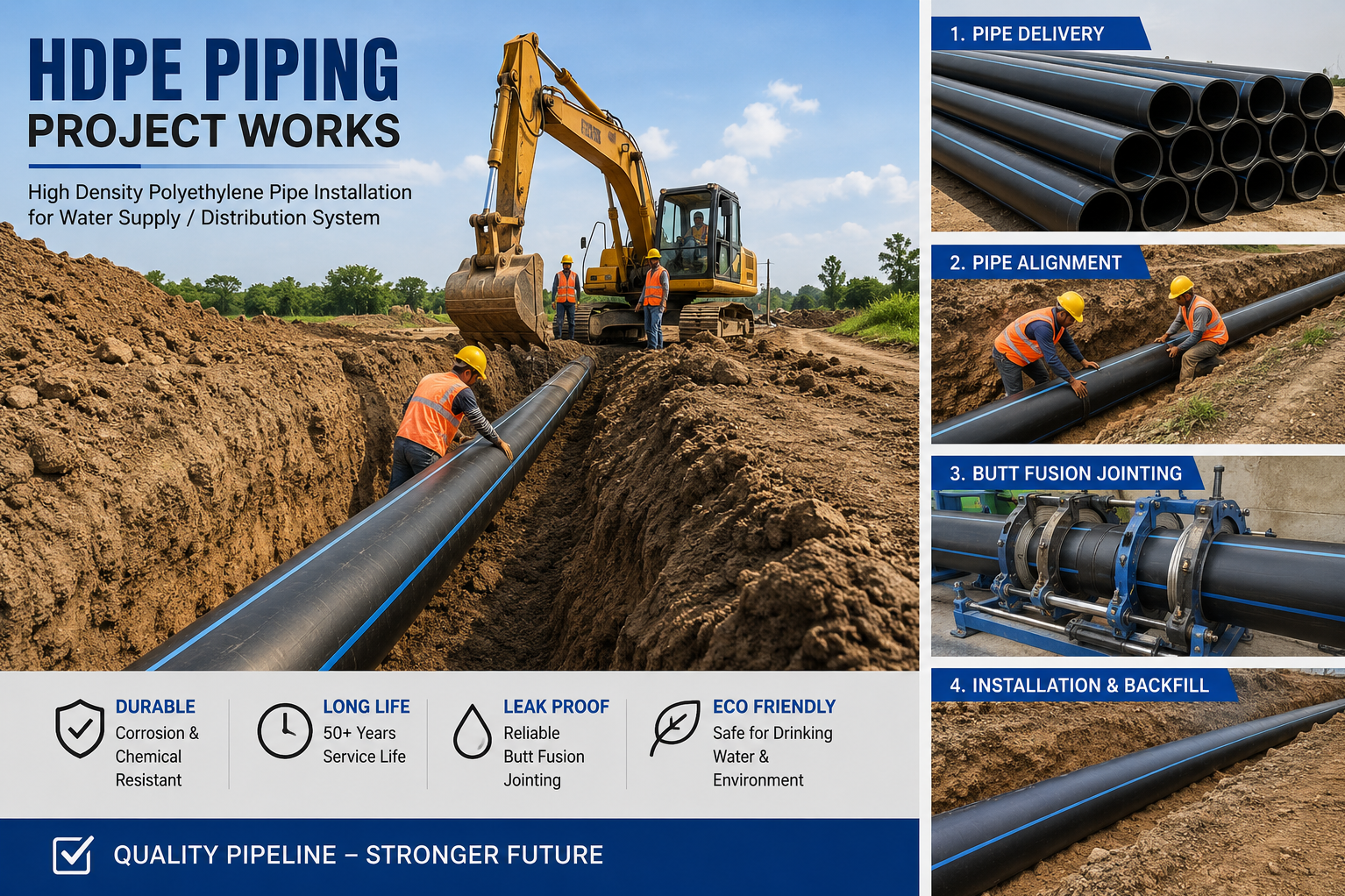 HDPE Piping Project Works in Nagpur – Reliable Infrastructure for Modern Applications
