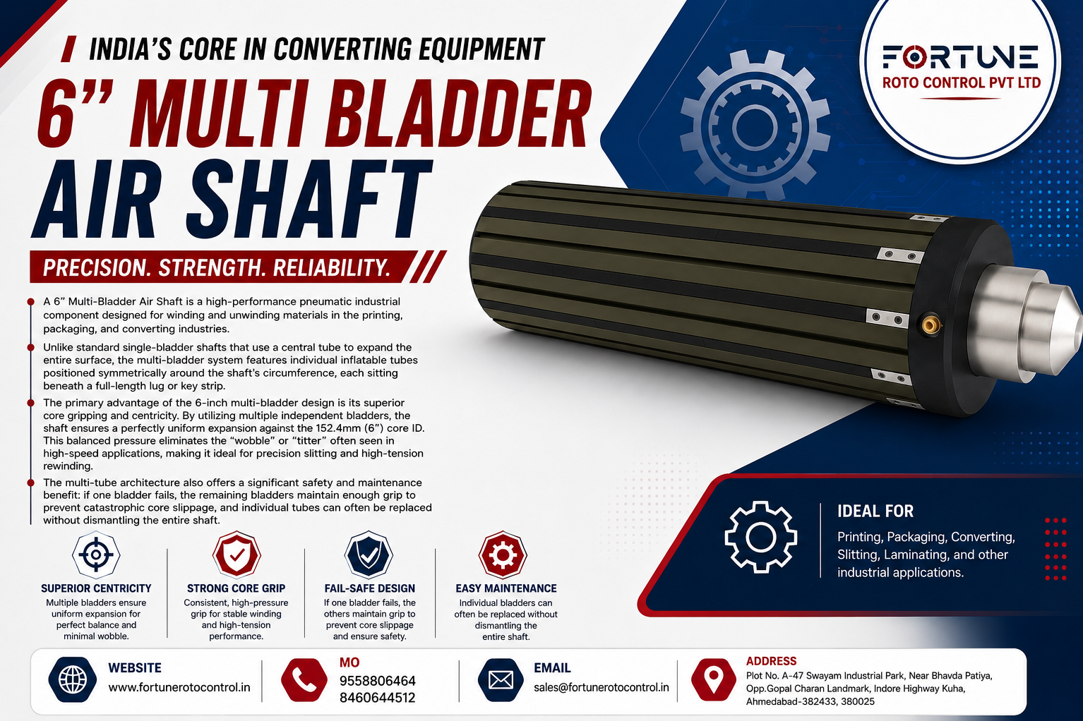 6" Multi Bladder Air Shaft