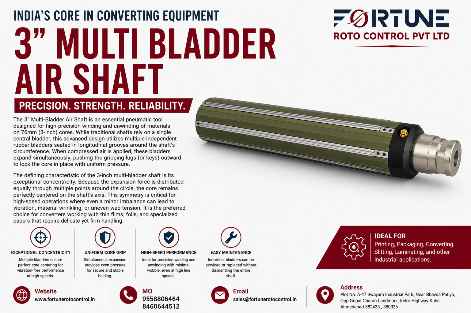 # 3" Multi Bladder Air Shaft: High-Performance Roll Handling for Precision Converting
## What is a ...
