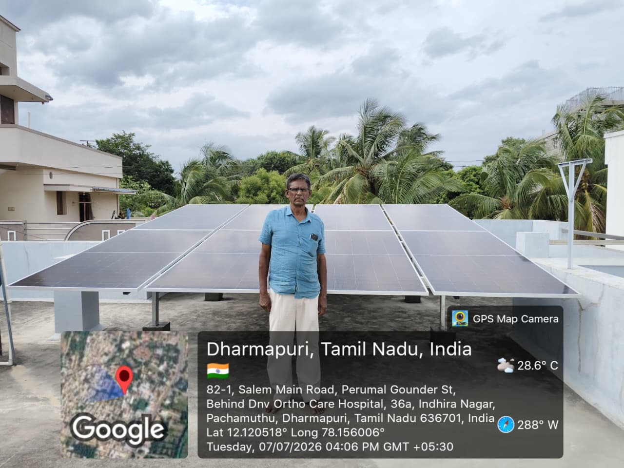 5KW Luminous Solar Panel Fixed in Dharmapuri