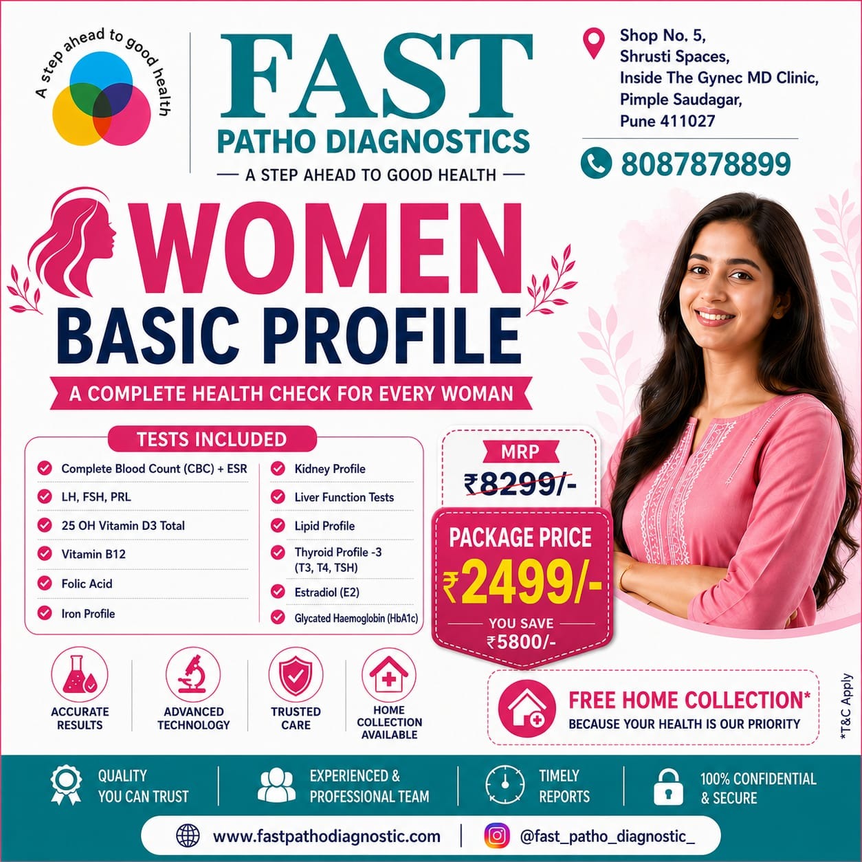 WOMEN BASIC PROFILE ONLINE AT BEST PRICE / FAST PATHO DIAGNOSTICS