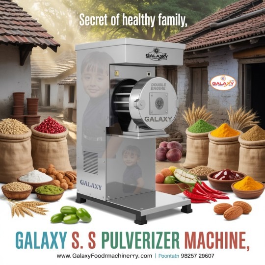 3 HP SS Pulverizer Machine Manufacturer | Heavy Duty Spice Grinding Machine | Galaxy Food Machine