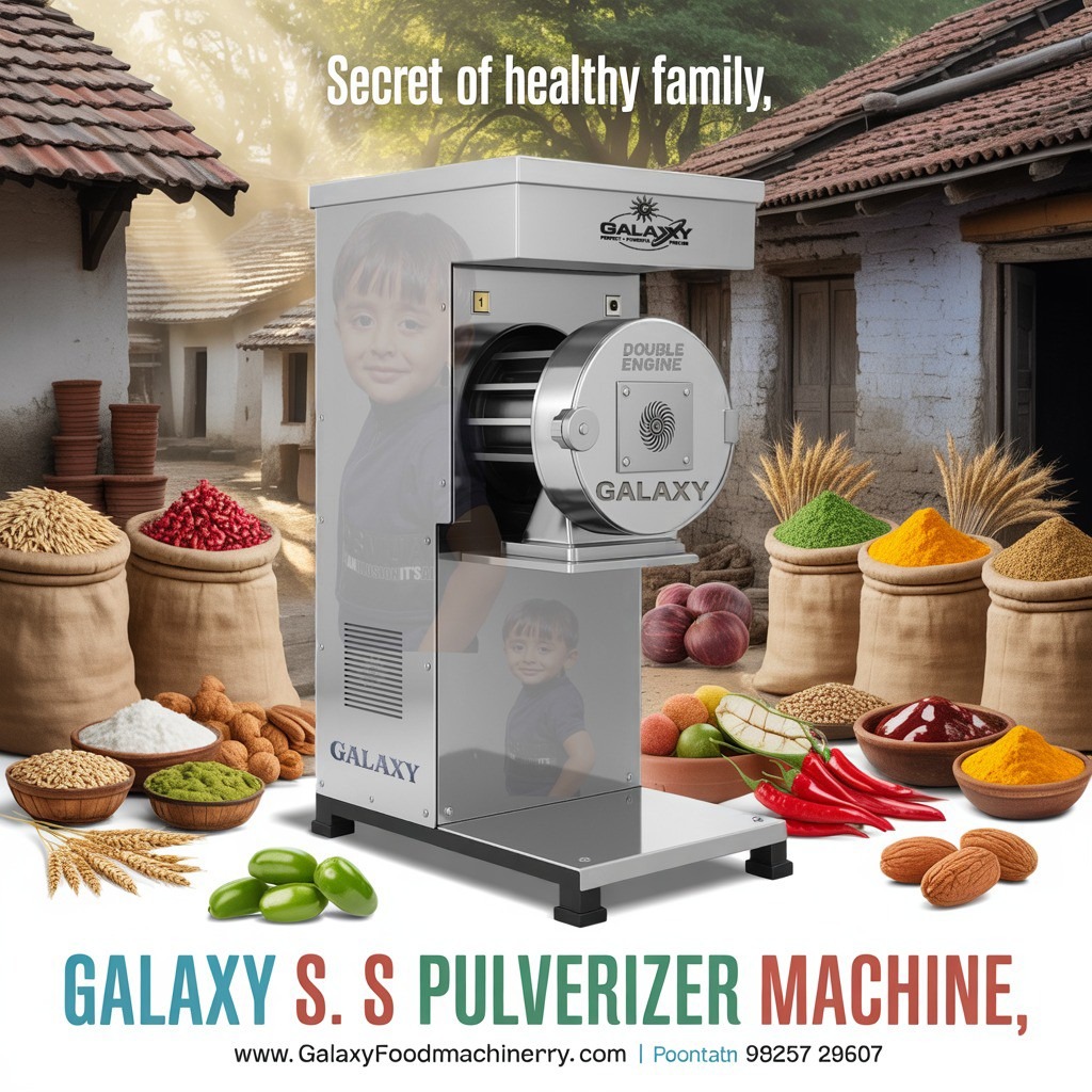 Coriander Grinding Machine Manufacturer | Dhania Powder Grinder | Galaxy Food Machinery