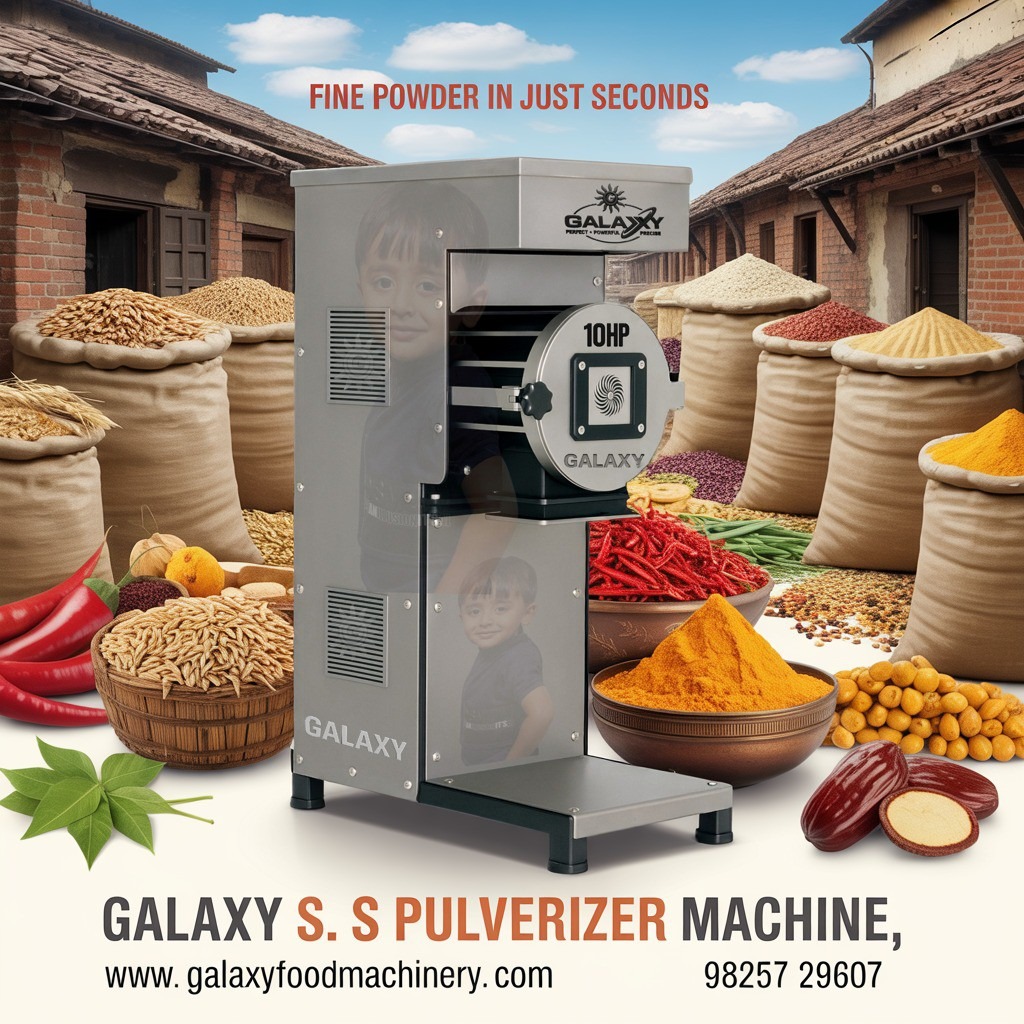 Black Pepper Grinding Machine Manufacturer | Kali Mirch Pulverizer | Galaxy Food Machinery